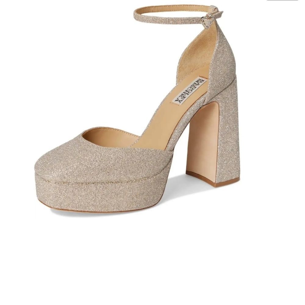 Badgley Mischka Jayda Ankle‎ Strap Platform Pumps Size 7.5
